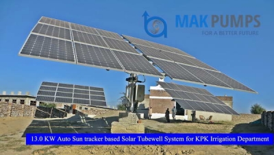 13.0 KW Auto Sun Tracker based Solar Tubewell System for KPK Irrigation Department