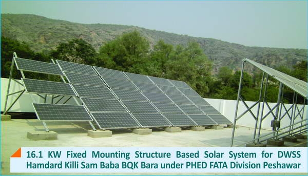 16.1 KW Fixed Mounting Structure Solar System for DWSS BQK Bara