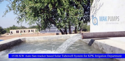 15.86 KW Auto Sun Tracker based Solar Tubewell System for Irrigation Department KPK